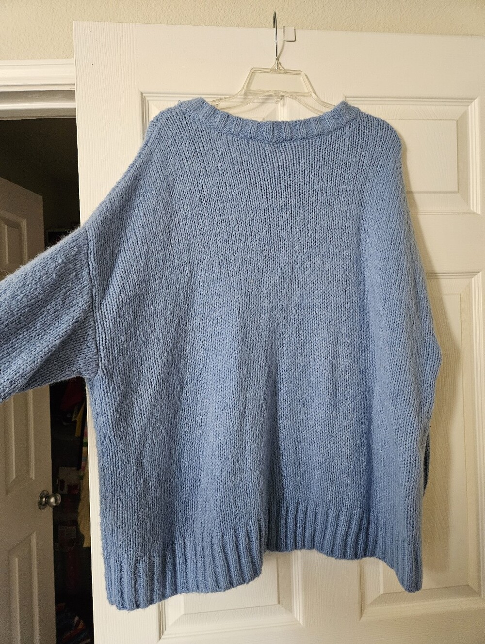 Aerie Blue Oversized Crew Neck Sweater - Picture 6 of 9